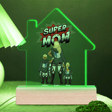 Load image into Gallery viewer, Personalized Super Mom LED Light - Custom Anime Design for Mother's Day Led Night Light PopCulturePrints