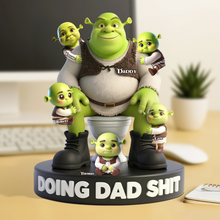 Load image into Gallery viewer, Doing Dad Sh*t - Personalized Gift for Dads Who Embrace Fatherhood Shaped Plaques PopCulturePrints