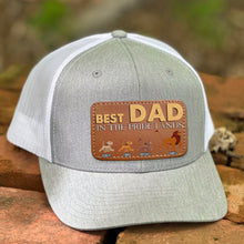 Load image into Gallery viewer, Customizable Best Dad Leather Patch Hat - Lion Kingdom Theme Caps PopCulturePrints