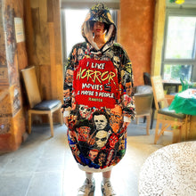 Load image into Gallery viewer, Horror Movie Icons Oversized Hoodie - Perfect Gift for Horror Enthusiasts AOP Products PopCulturePrints