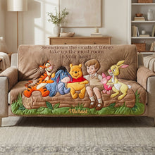Load image into Gallery viewer, Sometimes the Smallest Things - Friends Forever Quilted Sofa Cover - Personalized Gift for Friends Sofa Cover PopCulturePrints