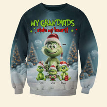 Load image into Gallery viewer, Personalized Grandkids Christmas 3D Shirt for Grandma/Mom AOP Products PopCulturePrints