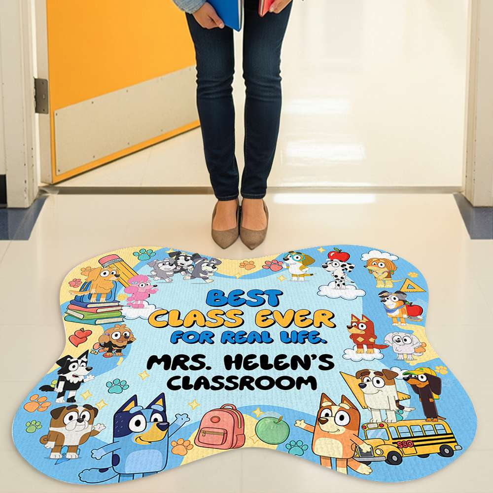 Best Class Ever Doormat - Personalized Gift for Teachers, Students and Classroom Lovers Doormat PopCulturePrints