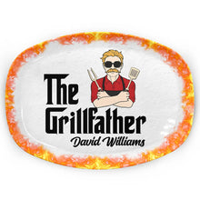 Load image into Gallery viewer, The GrillFather Master - Personalized Plate for the Ultimate BBQ Lover Plate PopCulturePrints