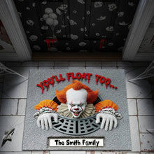 Load image into Gallery viewer, You'll Float Too... - Personalized Horror Sewer Halloween Doormat Doormat PopCulturePrints