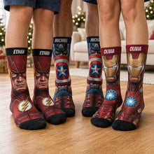 Load image into Gallery viewer, “Step into Style with Superheroes!” - Extra Strong Personalized Socks for Everyone
