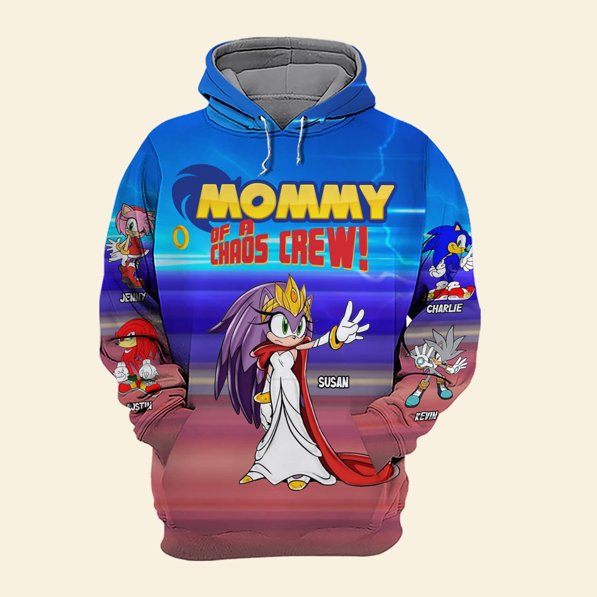 "Mommy of a Chaos Crew!" - Personalized Shirt for Moms and Grandmas AOP Products PopCulturePrints