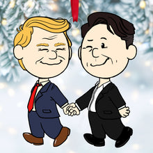 Load image into Gallery viewer, Personalized Christmas Ornament - Fun Political Couple Design Ornament PopCulturePrints