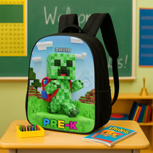 Load image into Gallery viewer, Unleash Adventure with Our Personalized Green Pixel Hero School Bag - Perfect Gift for Kids! Backpack PopCulturePrints