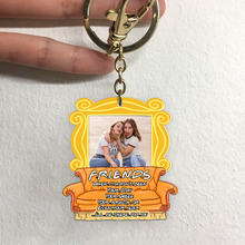 Load image into Gallery viewer, Personalized Friends Photo Keychain - 'Besties Always Have Your Back' Keychains PopCulturePrints