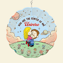 Load image into Gallery viewer, Personalized Wind Spinner for Couples - You Are the Center of My Universe Ornament PopCulturePrints