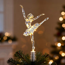 Load image into Gallery viewer, "Illuminate the Stage with Grace" - Personalized Ballet Tree Topper, Perfect Gift for Ballerinas Ornament PopCulturePrints