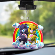 Load image into Gallery viewer, Personalized Rainbow Couple Car Hanging Ornament - Joyful Gift for Lovebirds Ornament PopCulturePrints