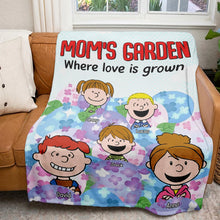 Load image into Gallery viewer, Personalized Mom Blanket - Mom's Garden Where Love Is Grown Blanket PopCulturePrints