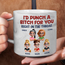 Load image into Gallery viewer, I'd Punch A Bitch For You - Personalized Marble Mug Marble Mug PopCulturePrints