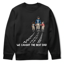 Load image into Gallery viewer, Best Dad Ever - Personalized Baseball T-Shirt T-shirt PopCulturePrints
