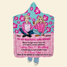 Load image into Gallery viewer, Personalized Wearable Blanket Hoodie for Couples - Perfect Gift for Girlfriends Blanket PopCulturePrints