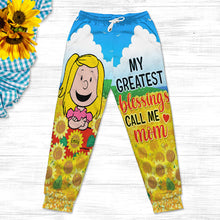 Load image into Gallery viewer, Personalized 'My Greatest Blessings Call Me Mom' Unisex Joggers Shorts and Pants PopCulturePrints