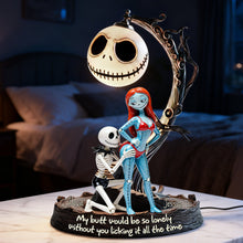 Load image into Gallery viewer, Acrylic Couple Plaque - "My butt would be so lonely without you licking it all the time" - Personalized Gift for Couples Light Box PopCulturePrints