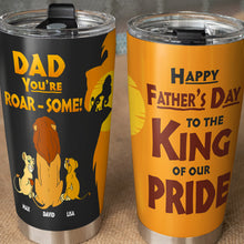 Load image into Gallery viewer, Personalized Father's Day Roarsome Tumbler Tumbler Cup PopCulturePrints