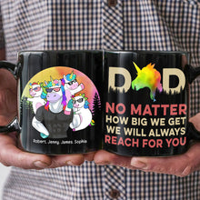 Load image into Gallery viewer, Personalized Family Unicorn Dad Coffee Mug - Heartfelt Gift Coffee Mug PopCulturePrints