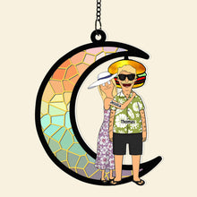 Load image into Gallery viewer, Personalized Couple Suncatcher Ornament | Unique Valentine's Day Gifts for Couples Ornament PopCulturePrints