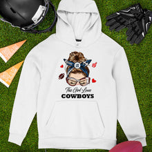 Load image into Gallery viewer, Custom American Football Fan Girl Sweater Shirts PopCulturePrints