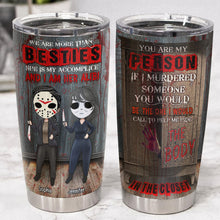 Load image into Gallery viewer, Personalized Besties Halloween Tumbler - Fun Gift for Best Friends Tumbler Cup PopCulturePrints