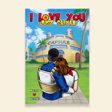 Load image into Gallery viewer, Personalized Couple Canvas Print - I Love You Just Saiyan Poster & Canvas PopCulturePrints