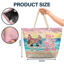 Load image into Gallery viewer, Oh Ship, It's A Girl's Trip - Personalized Beach Bag Beach Bag PopCulturePrints