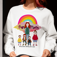 Load image into Gallery viewer, “A Fun Mom is the Best Mom” - Personalized T-Shirt for Mom - Custom Gift for Mom and Grandma Shirts PopCulturePrints
