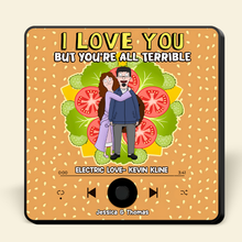 Load image into Gallery viewer, Personalized Cartoon Lover Fridge Magnet - Electric Love Theme Fridge Magnet PopCulturePrints