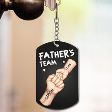 Load image into Gallery viewer, “Our Family, Our Strength” - Personalized Aluminum Keychain - Gift for Dad, Grandfather, and Family Members Aluminum Keychain PopCulturePrints