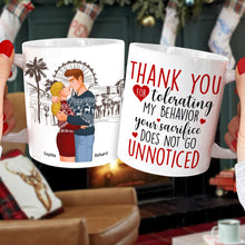 Load image into Gallery viewer, Personalized Couple Coffee Mug - Thank You For Your Sacrifice Gift Coffee Mug PopCulturePrints