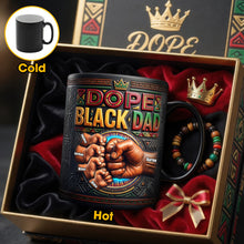 Load image into Gallery viewer, “Celebrate Your Dope Black Dad!” - Personalized Magic Mug for Dads, Ideal Gift for Father’s Day & Grandpa Coffee Mug PopCulturePrints