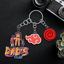 Load image into Gallery viewer, Personalized Dad's Clan Keychain - Custom Anime Gift Keychains PopCulturePrints