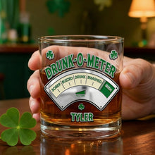 Load image into Gallery viewer, Celebrate St. Patrick's Day with Style - Personalized 11oz Drunk-O-Meter Glass for Friends & Family Glass PopCulturePrints