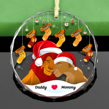 Load image into Gallery viewer, Personalized Lion Family Christmas Ornament Ornament PopCulturePrints