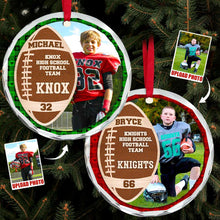 Load image into Gallery viewer, Personalized Football Player Christmas Ornament Ornament PopCulturePrints