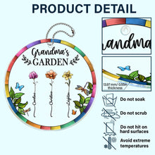Load image into Gallery viewer, "Grandma's Garden: A Blossoming Memory" - Personalized Acrylic Car Hanger - Gift for Grandma, Mom & Loved Ones Acrylic Car Hanger PopCulturePrints