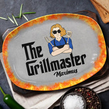 Load image into Gallery viewer, The GrillFather Master - Personalized Plate for the Ultimate BBQ Lover Plate PopCulturePrints