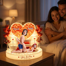 Load image into Gallery viewer, "You & Me - We Got This" - Personalized Sassy Couple Acrylic Light Box Gift for Couples Light Box PopCulturePrints