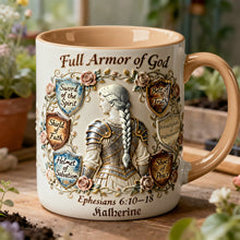 Load image into Gallery viewer, “Equipped for Battle: Embrace Your Faith” - Armor Of God Coffee Accent Mug - Personalized Christian Gifts for Everyone Coffee Mug PopCulturePrints