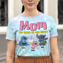 Load image into Gallery viewer, Personalized Ohana Mom T-Shirt - Perfect Mother's Day Gift AOP Products PopCulturePrints