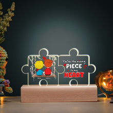 Load image into Gallery viewer, Personalized 3D LED Light - You're The Missing Piece To My Heart Led Night Light PopCulturePrints