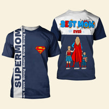 Load image into Gallery viewer, "Best Mom Ever" - Personalized Super Mom Shirt - Gift for Moms, Grandmas, and More AOP Products PopCulturePrints