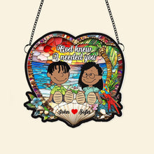 Load image into Gallery viewer, Custom Suncatcher Ornament for Couples | Valentine's Day Gifts & Personalized Gifts for Special Occasions Ornament PopCulturePrints