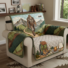Load image into Gallery viewer, Adventure Awaits - Personalized Hiking Quilted Sofa Cover for Camping Lovers Sofa Cover PopCulturePrints