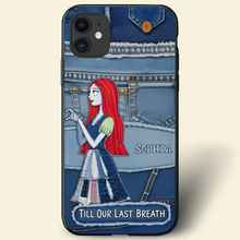 Load image into Gallery viewer, "From Our First Kiss to Till Our Last Breath" - Unique Horror Couple Phone Case - Personalized Gifts for Couples Phone Case PopCulturePrints