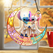 Load image into Gallery viewer, Forever My Boo - Cartoon Couple Suncatcher Ornament | Personalized Gift for Couples Ornament PopCulturePrints